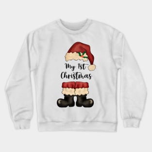 My 1st Christmas, Vintage Santa Crewneck Sweatshirt